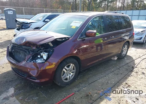 2007 Honda Odyssey Ex-L из США, поврежденный, VIN 5FNRL38777B457028